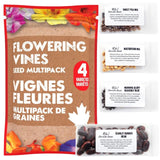 4 Flowering Vines Variety Pack – Climbing Flowers up to 12 to 16 ft (3.6 to 4.9 m)