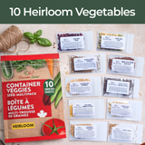 10‑Variety Heirloom Vegetable Seed Pack – Great for Small & Urban Gardens