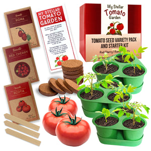 Tomato Seeds Variety Pack and Garden Starter Kit - for Planting in Canada